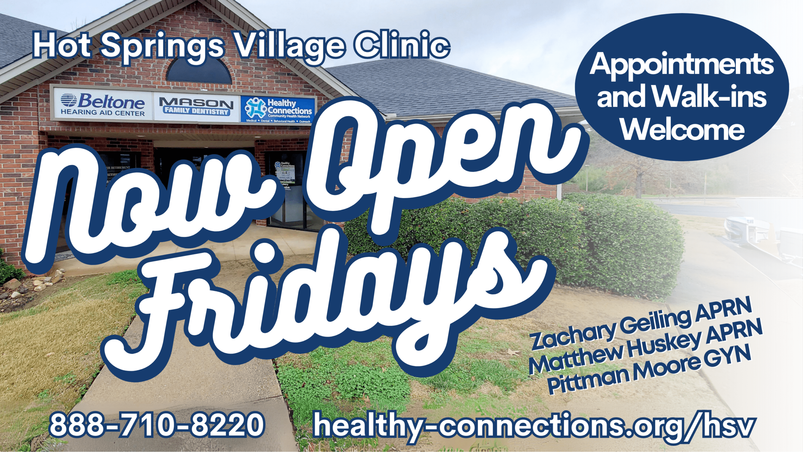 HSV Clinic Now Open Fridays